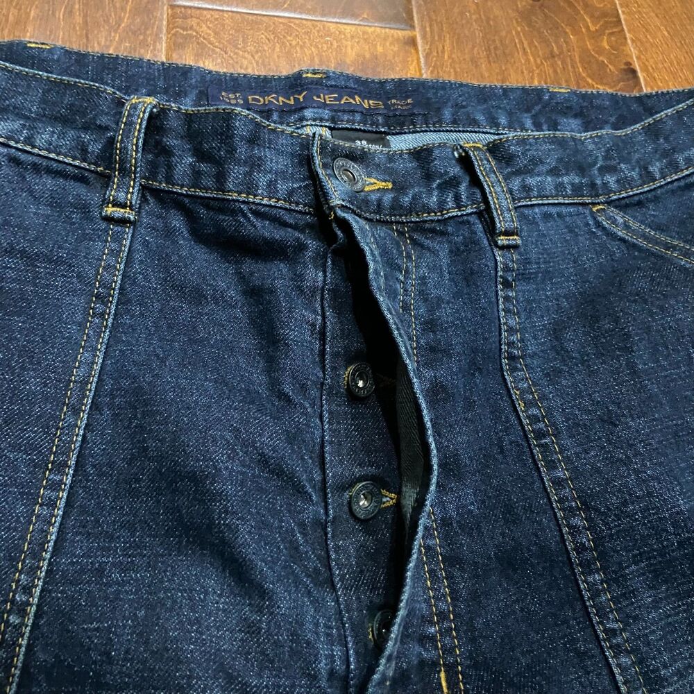 DKNY Jeans Vintage Blue Denim Chore Jacket & Jean Suit Set Men's Size XL/38 - Picture 9 of 16